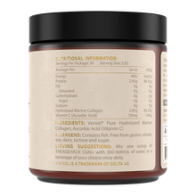 Load image into Gallery viewer, CGN+ Marine Collagen + Vitamin C Product Render Nutritional Panel