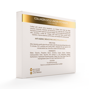 TheAgeHack Collagen Gold Under Eye Masks Nutrition and Ingredients